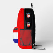 Kroatien, roter Rucksack, kroatische Flagge / patr Bedruckter Rucksack (Rechts)