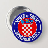 Kroatien Runde Emblem Button (Vorne & Hinten)