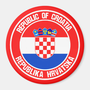 Kroatien Runde Emblem Magnet
