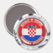 Kroatien Runde Emblem Magnet (Vorderseite/Rückseite)