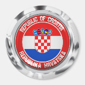 Kroatien Runde Emblem Magnet (Vorne)