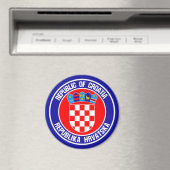 Kroatien Runde Emblem Magnet (In Situ (Geschirrspüler))