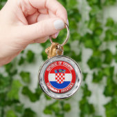 Kroatien Runde Emblem Schlüsselanhänger (Hand)
