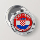 Kroatien-Rundemblem Button (Vorne & Hinten)