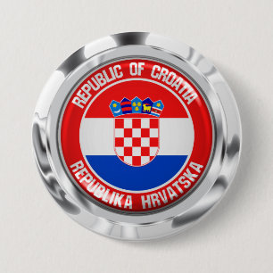 Kroatien-Rundemblem Button