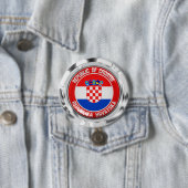 Kroatien-Rundemblem Button (Beispiel)