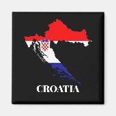Kroatien Silhouette Magnet (Vorne)