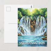 Kroatien Skradinski Buk Postkarte (Vorne/Hinten)