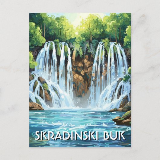 Kroatien Skradinski Buk Postkarte (Vorderseite)