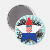 Kroatien Star Magnet (Vorderseite/Rückseite)