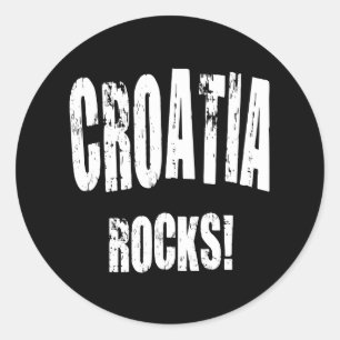 Kroatien Steine! Runder Aufkleber