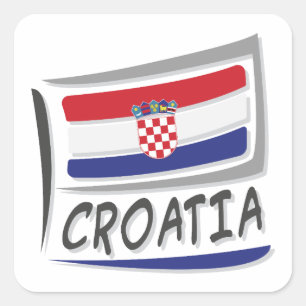 Kroatien - Stolz X Quadratischer Aufkleber