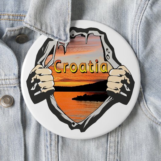 Kroatien Sunset Slatine Island Art Button (Beispiel)