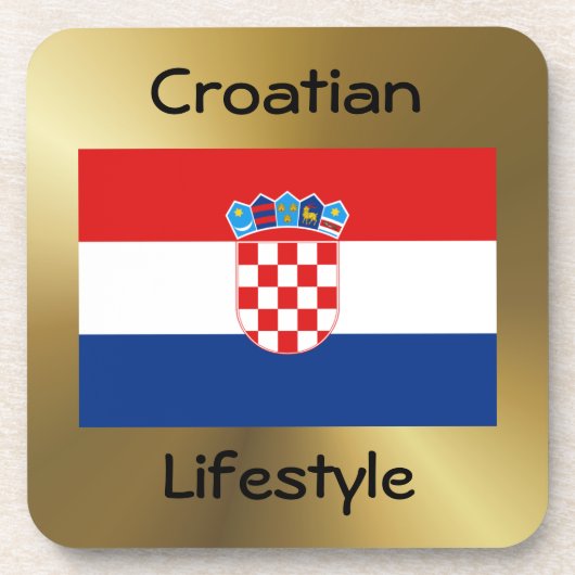 Kroatien Untersetzer + Text (Vorderseite)