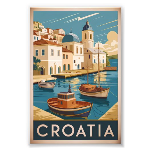Kroatien Vintag Fotodruck (Vorne)