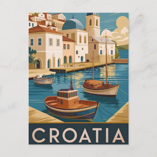 Kroatien Vintag Postkarte (Vorderseite)