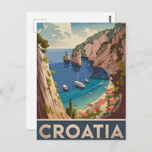 Kroatien Vintag Postkarte (Vorne/Hinten)