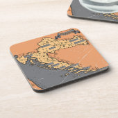 Kroatien Vintage alte Karte Getränkeuntersetzer (Linke Seite)