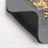 Kroatien Vintage alte Karte Mousepad (Ecke)