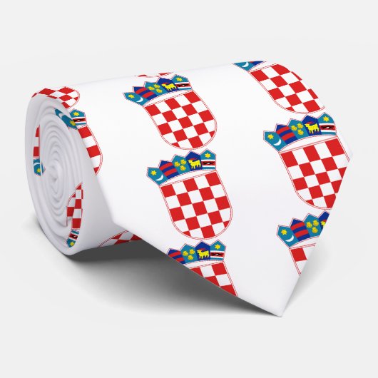 Kroatien-Wappen Detail Krawatte (Gerollt)