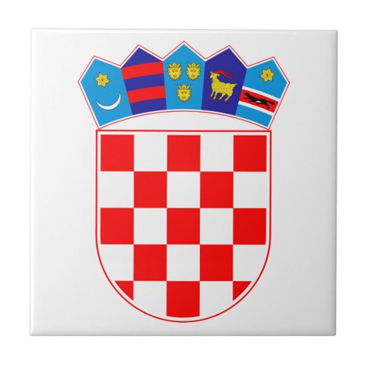 Kroatien-Wappen Fliese (Vorderseite)