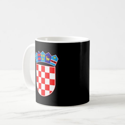 Kroatien Wappen Kaffeetasse (Vorderseite Links)