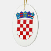 Kroatien-Wappen Keramik Ornament (Links)