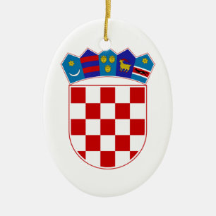 Kroatien-Wappen Keramik Ornament