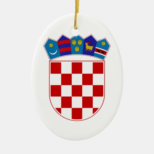 Kroatien-Wappen Keramik Ornament (Vorne)