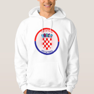 Kroatien Wappen Kreisform  Hoodie