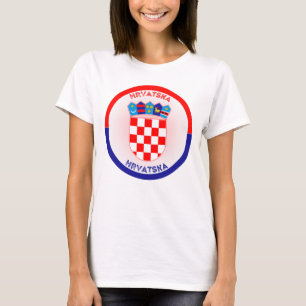 Kroatien Wappen Kreisform T-Shirt