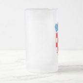 Kroatien-Wappen Mattglas Bierglas (Mittel)