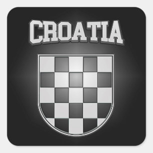 Kroatien-Wappen Quadratischer Aufkleber