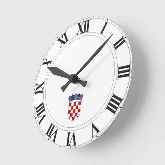 Kroatien-Wappen Runde Wanduhr (Winkel)
