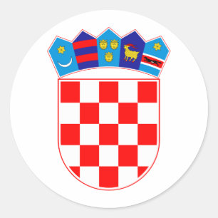 Kroatien-Wappen Runder Aufkleber