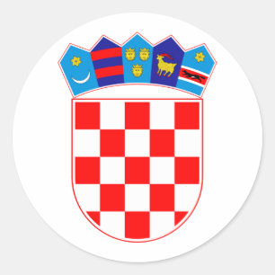 Kroatien-Wappen Runder Aufkleber