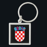 Kroatien Wappen Schlüsselanhänger<br><div class="desc">Republika Hrvatska. Wappen Kroatiens.</div>