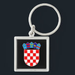 Kroatien Wappen Schlüsselanhänger<br><div class="desc">Republika Hrvatska. Wappen Kroatiens.</div>