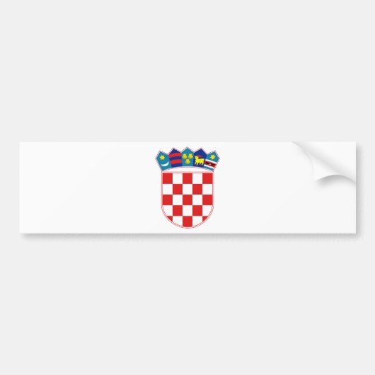 Kroatien-Wappen Stunde Hrvatska Autoaufkleber (Vorne)