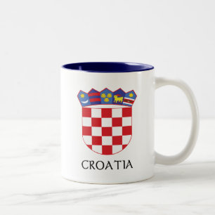 Kroatien-Wappen Zweifarbige Tasse