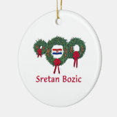 Kroatien-Weihnachten 2 Keramik Ornament (Links)