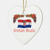 Kroatien-Weihnachten Keramik Ornament (Links)
