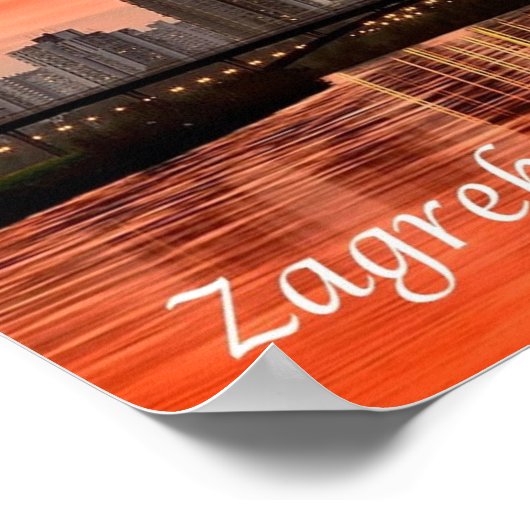 Kroatien - Zagreb - Poster (Ecke)