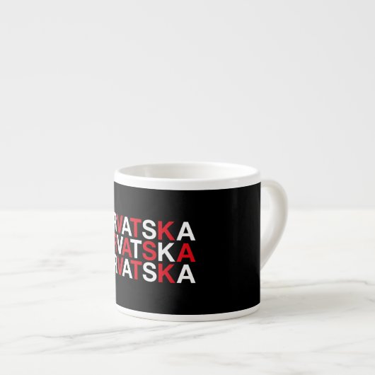 KROATIENFahne Espressotasse (Vorderseite Rechts)