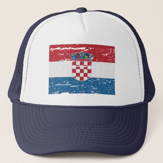 KROATIENFLAG TRUCKERKAPPE (Vorderseite)