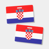 Kroatienflagge Ausweis (Vorder- & Rückseite)