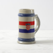 Kroatienflagge Bierglas (VorderseiteRechts)