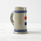 Kroatienflagge Bierglas (Vorderseite Links)