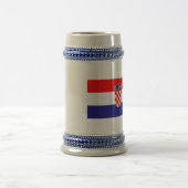 Kroatienflagge Bierglas (Mittel)
