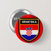 Kroatienflagge Button (Vorne & Hinten)